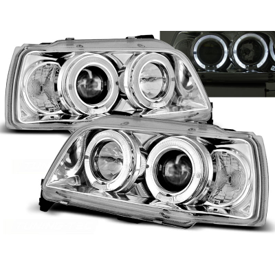 Faros Delanteros Angel Eyes Renault Clio 06.90-95 Cromados