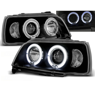 Faros Delanteros Angel Eyes Renault Clio 06.90-95 Fondo Negro