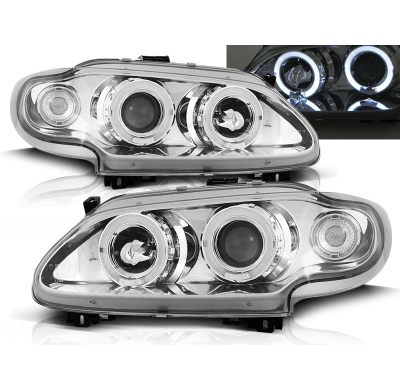 Faros Delanteros Angel Eyes Renault Megane / Scenic 96-99 Cromados