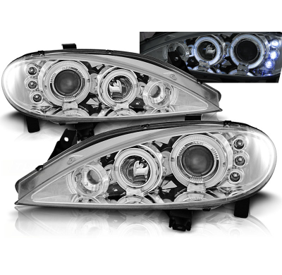 Faros Delanteros Angel Eyes Renault Megane 03.99-10.02 Cromados