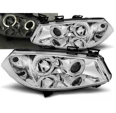 Faros Delanteros Angel Eyes Renault Megane Ii 11.02-12.05 Cromados