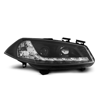 Renault Megane Ii 11.02-10.05 Faros Delanteros Luz Diurna Fondo Negro
