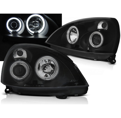 Faros Delanteros Angel Eyes Renault Clio Ii 06.01-09.05 Angel Eyes Ccfl Negro