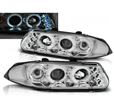 Faros Delanteros Angel Eyes Rover 200 11.95-01.00 Cromados