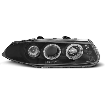 Faros Delanteros Angel Eyes Rover 200 11.95-01.00 Fondo Negro