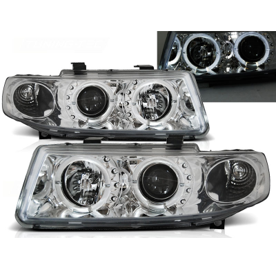 Faros Delanteros Angel Eyes Seat Leon / Toledo 04.99-08.04 Cromados
