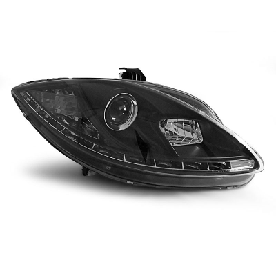 Seat  Leon Altea Toledo 06.05-09 Faros Delanteros Luz Diurna Fondo Negro