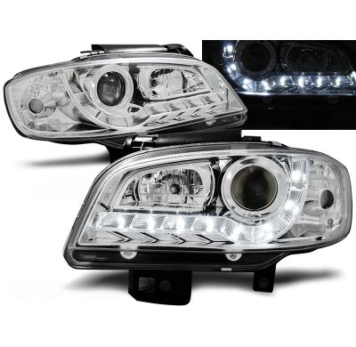Faros Delanteros Luz Diurna Seat Ibiza/Cordoba 09.99-03.02 Cromados