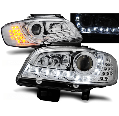 Faros Delanteros Luz Diurna Seat Ibiza/Cordoba 09.99-03.02 Cromados