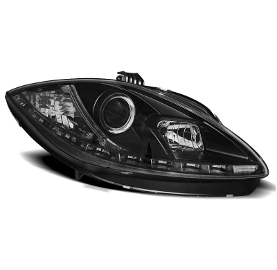 Faros Delanteros Luz Diurna Seat Leon Altea 09-13 Fondo Negro