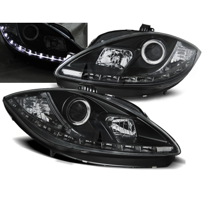Faros Delanteros Luz Diurna Seat Leon Altea 09-13 Fondo Negro