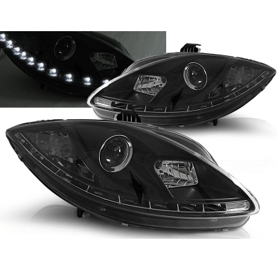 Faros Delanteros Luz Diurna Seat Leon Altea 09-13 Tru Drl Ece-R87 Negro