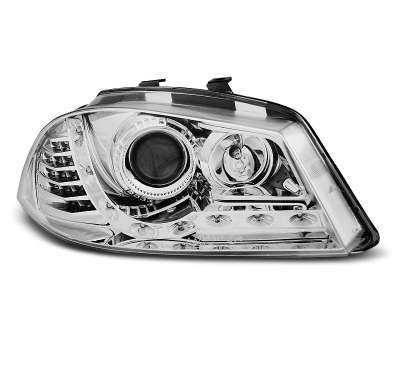 Faros Delanteros Luz Diurna Seat Ibiza 6l 04.02-08 Cromados