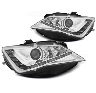 Faros Delanteros Luz Diurna Seat Seat Ibiza 6j 12- Tru Drl Ece-R87 Cromado