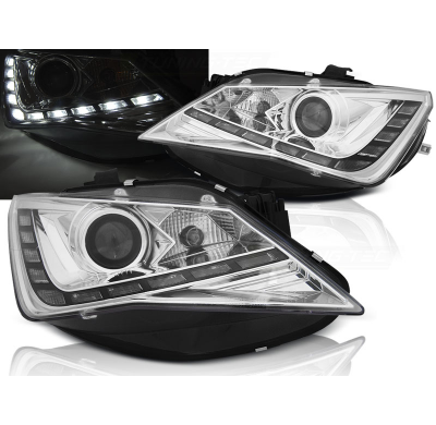 Faros Delanteros Luz Diurna Seat Seat Ibiza 6j 12- Tru Drl Ece-R87 Cromado