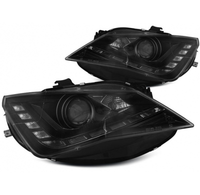 Faros Delanteros Luz Diurna Seat Seat Ibiza 6j 12- Tru Drl Ece-R87 Negro