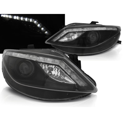 Faros Luz Diurna Seat Ibiza 6j 06.08-12  Negro