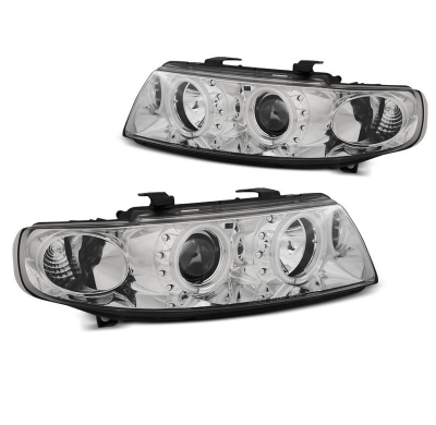 Faros Angel Eyes Seat Leon / Toledo 04.99-08.04 Angel Eyes Ccfl Cromado