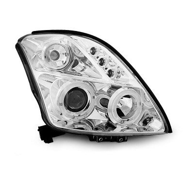 Faros Delanteros Angel Eyes Suzuki Swift 05.05-10 Cromados