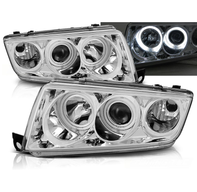 Faros Delanteros Angel Eyes Skoda Fabia I 12.99-08 Cromados