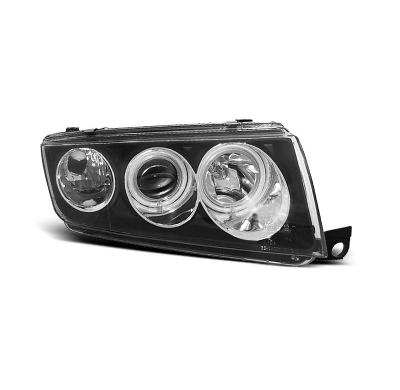 Faros Delanteros Angel Eyes Skoda Fabia I 12.99-08 Fondo Negro