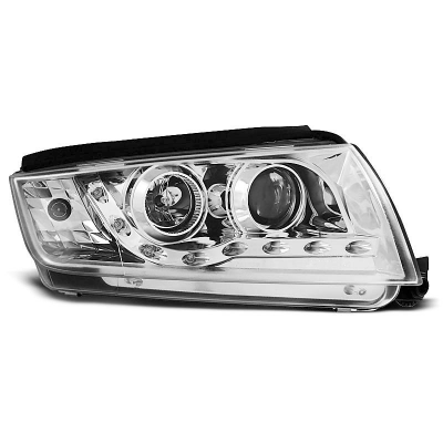 Faros Delanteros Luz Diurna Skoda Fabia 12.99-08 Cromados