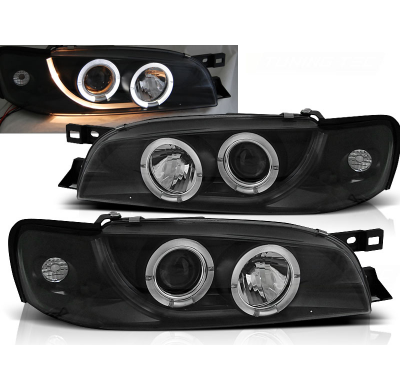 Faros Delanteros Angel Eyes Subaru Impreza 05.93-10.00 Fondo Negro