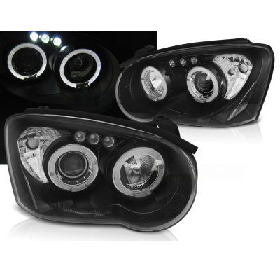 Faros Delanteros Angel Eyes Subaru Impreza Ii Gd 03-05 NEGROS