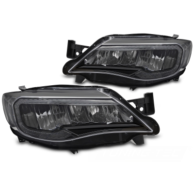 FAROS DELANTEROS LED DE LUZ NEGRA PARA SUBARU WRX 08-14