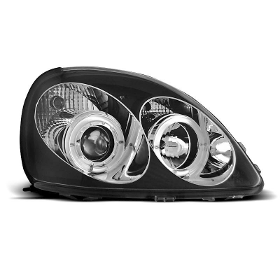 Faros Delanteros Angel Eyes Toyota Yaris 04.99-09.03 Fondo Negro