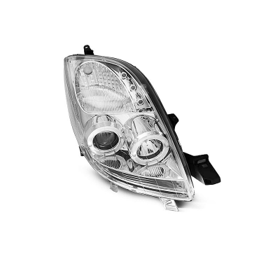 Faros Delanteros Angel Eyes Toyota Yaris 06-09 Cromados
