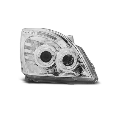 Faros Delanteros Angel Eyes Toyota Land Cruiser 120 03-09 Cromados