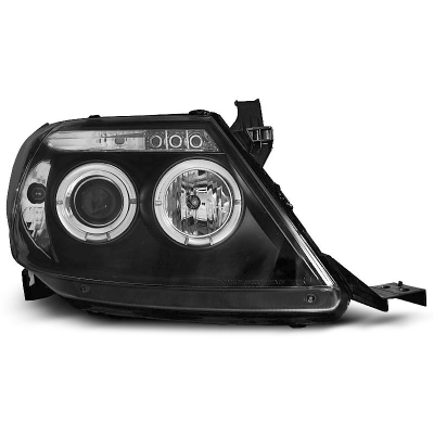 Faros Delanteros Angel Eyes Toyota Hilux 05-11 Fondo Negro