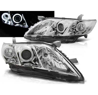 Faros Delanteros Angel Eyes Toyota Camry 6 Xv40 06-09 Cromados