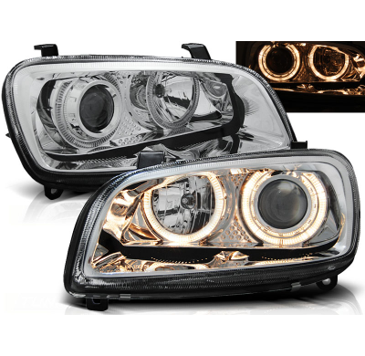 Faros Delanteros Angel Eyes Toyota Rav4 06.94-06.00 Cromados