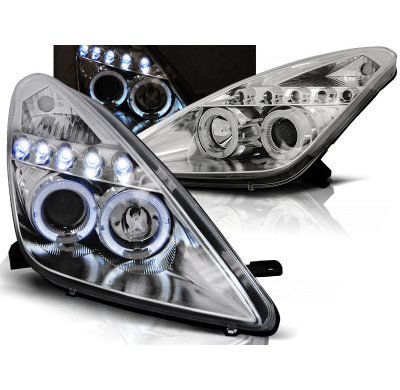 Faros Delanteros Angel Eyes Toyota Celica T230 99-05 Cromados