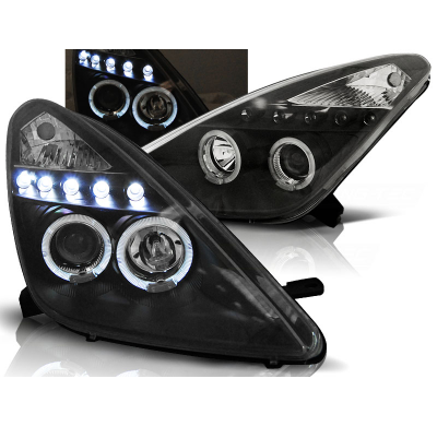 Faros Delanteros Angel Eyes Toyota Celica T230 99-05 Fondo Negro