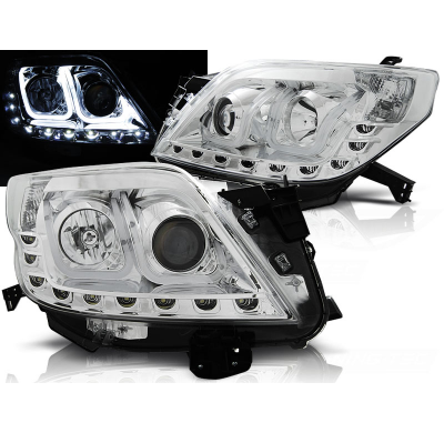 Faros Delanteros Luz Diurna Toyota Land Cruiser 150 09-13 Tube Light Cromado