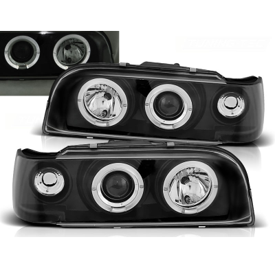 Faros Delanteros Angel Eyes Volvo 850 92-12.96 Fondo Negro
