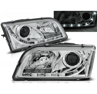 Faros Delanteros Luz Diurna Volvo S40/V40 02.96-12.03 Cromados
