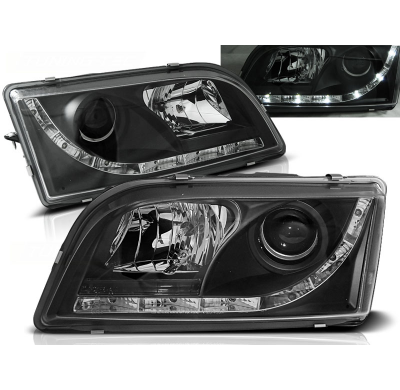 Faros Delanteros Luz Diurna Volvo S40/V40 02.96-12.03 Fondo Negro