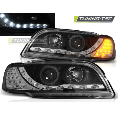 Faros Delanteros Luz Diurna Volvo S40/V40 02.96-04.00 Fondo Negro