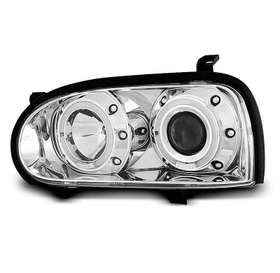 Faros Delanteros Angel Eyes Vw Golf 3 09.91-08.97 Cromados