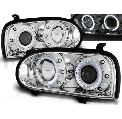 Faros Delanteros Angel Eyes Vw Golf 3 09.91-08.97 Cromados