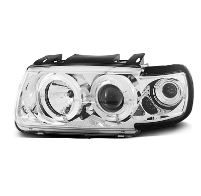 Faros Delanteros Angel Eyes Vw Polo 6n 10.94-09.99 Hatchback Angel Eyes Cromados