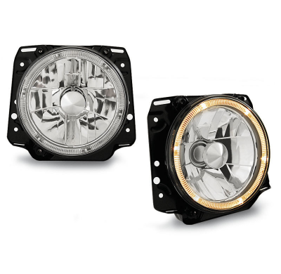Faros Delanteros Vw Golf Ii 2 08.83-08.91 Angel Eye Cromado Externo