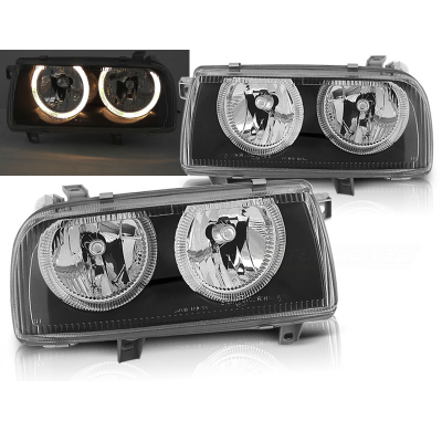 Faros Delanteros Angel Eyes Vw Vento 01.92-08.98 Fondo Negro