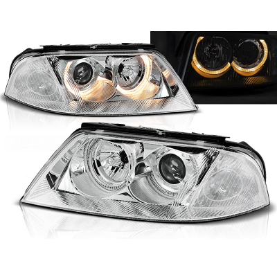 Faros Delanteros Angel Eyes Vw Passat 3bg B5 Fl 09.00-03.05 Cromados