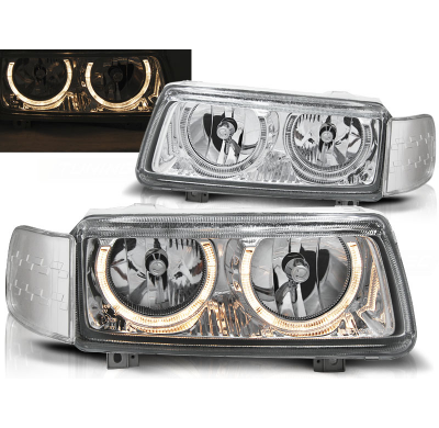 Faros Delanteros Angel Eyes Vw Passat B4 11.93-05.97 Cromados