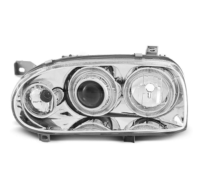 Faros Delanteros Angel Eyes Vw Golf 3 09.91-08.97 Cromados